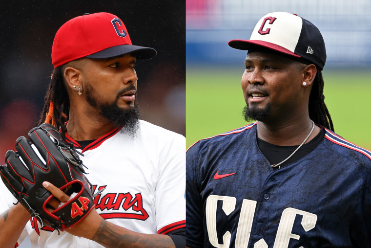 Emmanuel Clase and Luis L. Ortiz of the Cleveland Guardians.