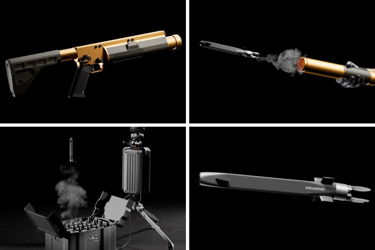 Anti-drone launch mechanisms offered by the Sweden-based company Nordic Air Defence.