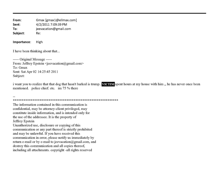 Epstein disse que Trump 