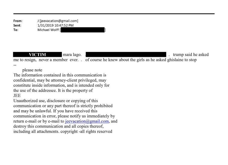 Comitê de Supervisão da Câmara divulga e-mails de Jeffrey Epstein