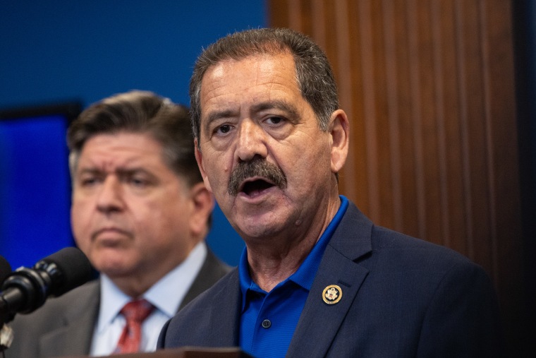 U.S. Rep. Jesus "Chuy" Garcia speaks at a news conference in Chicago in October 2025.