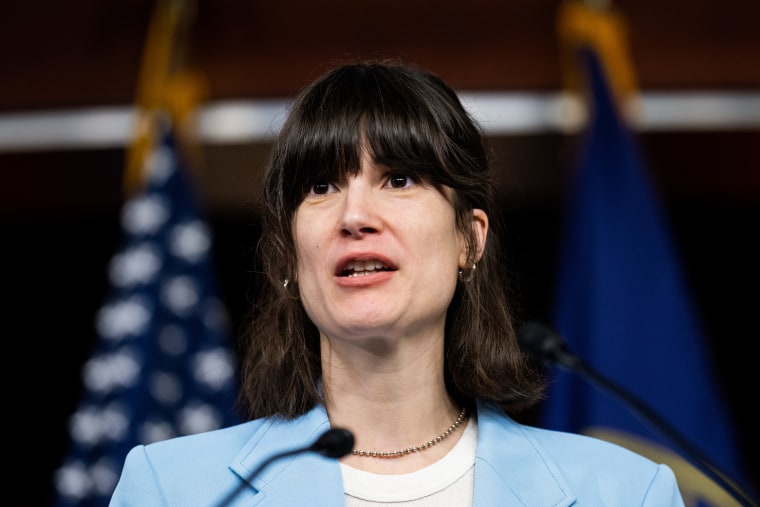 Rep. Marie Gluesenkamp Perez, speaks at U.S. Capitol.