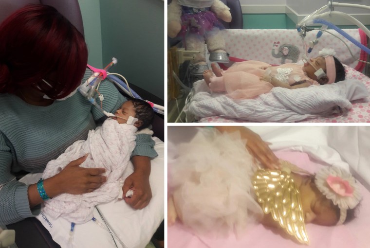 Zenorah Congious in hospital before and after her death.