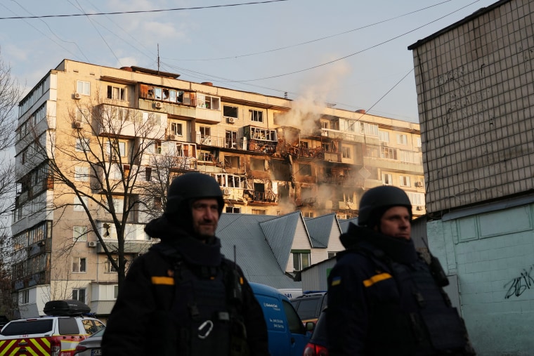 Almost every district in Kyiv came under "massive" attack Friday morning, the Ukrainian capital's mayor said, with a death reported hours after AFP journalists heard explosions in the city centre.