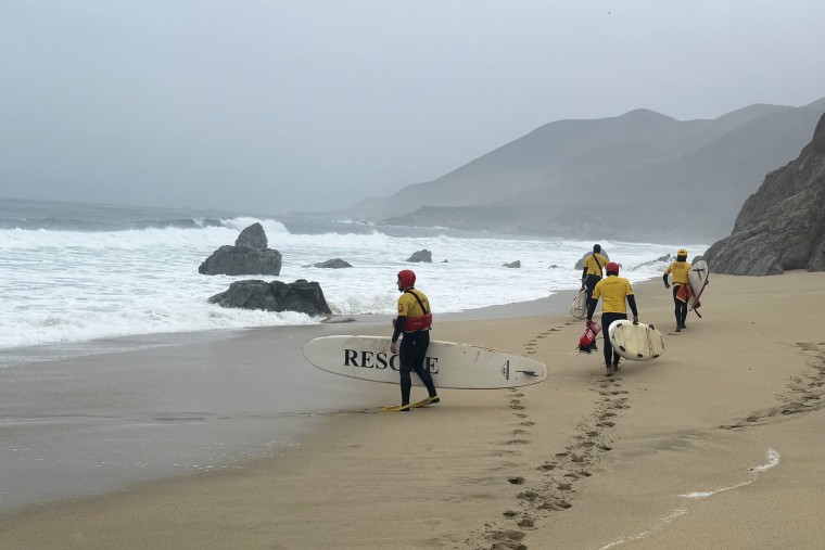 California State Park lifeguards search for a missing 5-year-old girl swept into the ocean on Friday, Nov. 14, at Garrapata State Park.