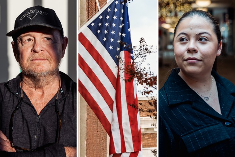 Voters Clay Morgan and Cherlin Salcido both live in Dalton, near the Tennessee border