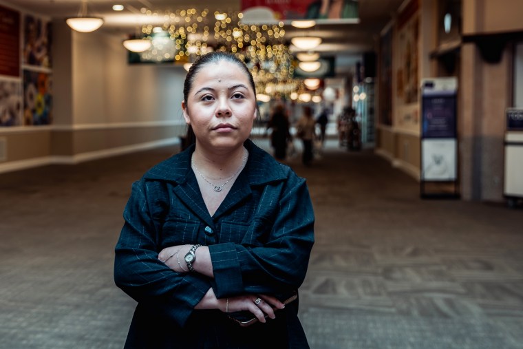 Cherlin Salcido stands in a mall