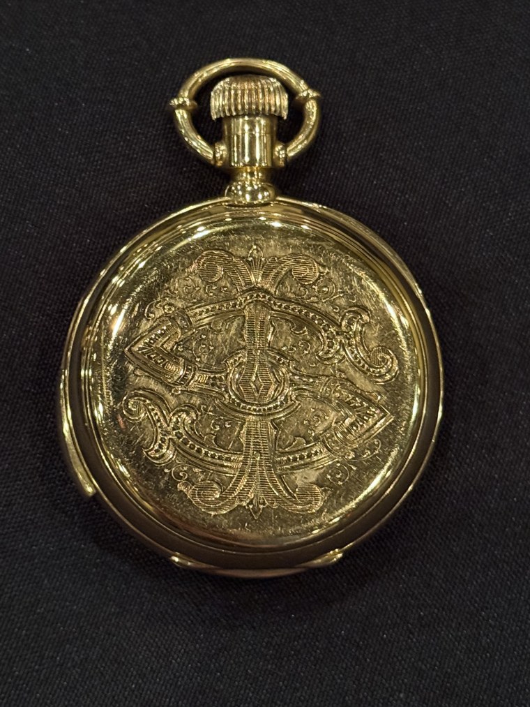 The watch of Isidor Straus, recovered from his body after the sinking of the Titanic in 1912.