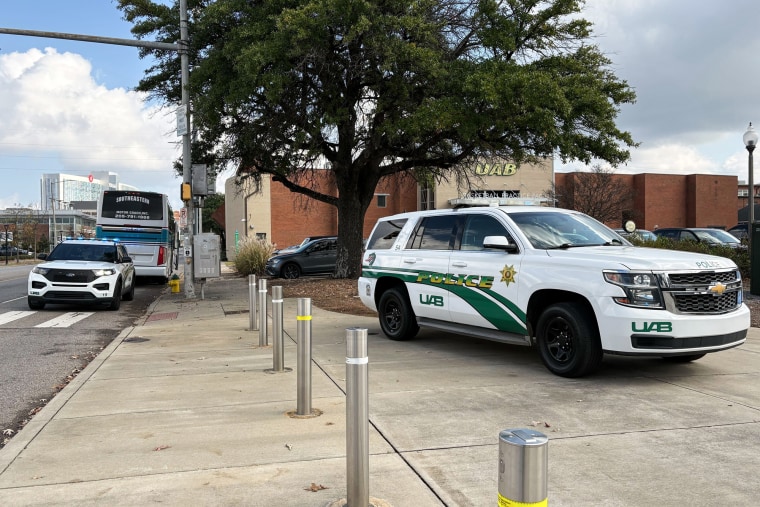 University of Alabama police cars parked on the campus
