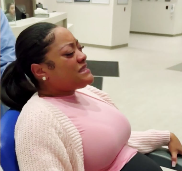 Mercedes Wells in labor.