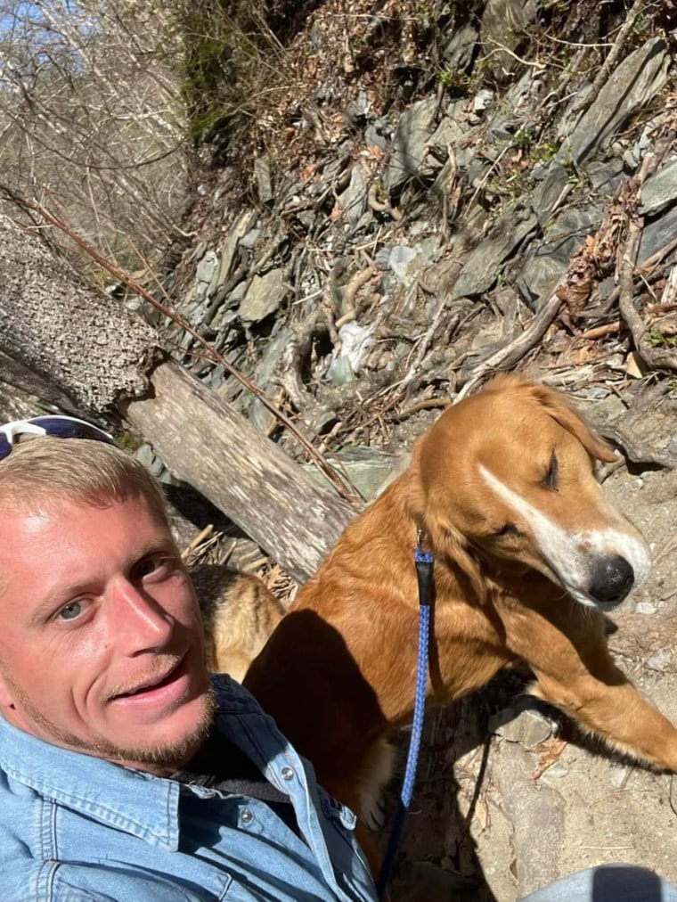 Jared with his dog, Rusty