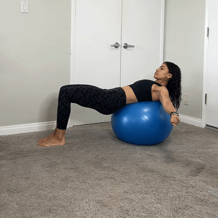 Stability Ball Leg Lifts
