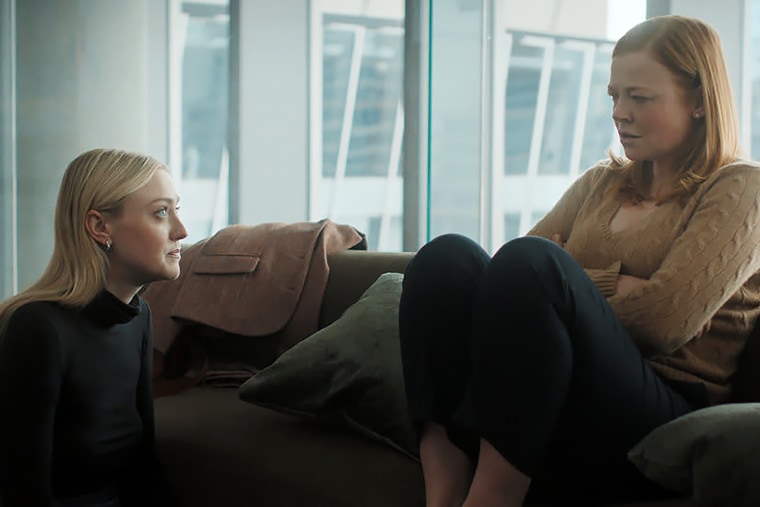 Dakota Fanning as Jenny and Sarah Snook as Marissa Irvine on "All Her Fault."