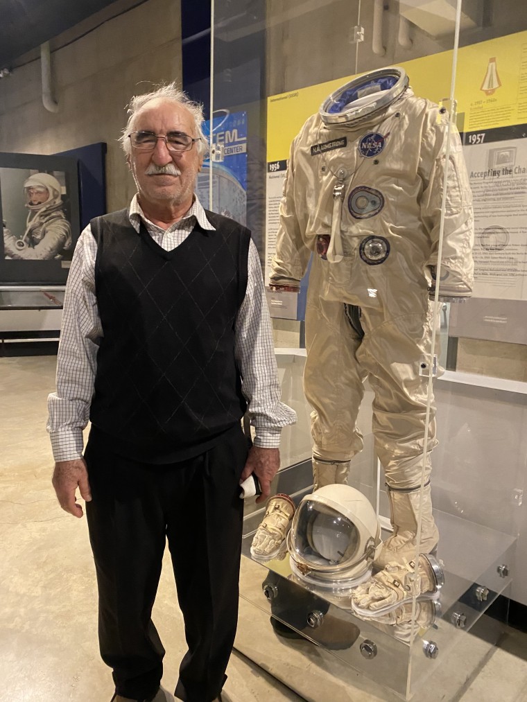 Hazaa Alabdullah at the Armstrong Air & Space Museum in Wapakoneta, Ohio. 