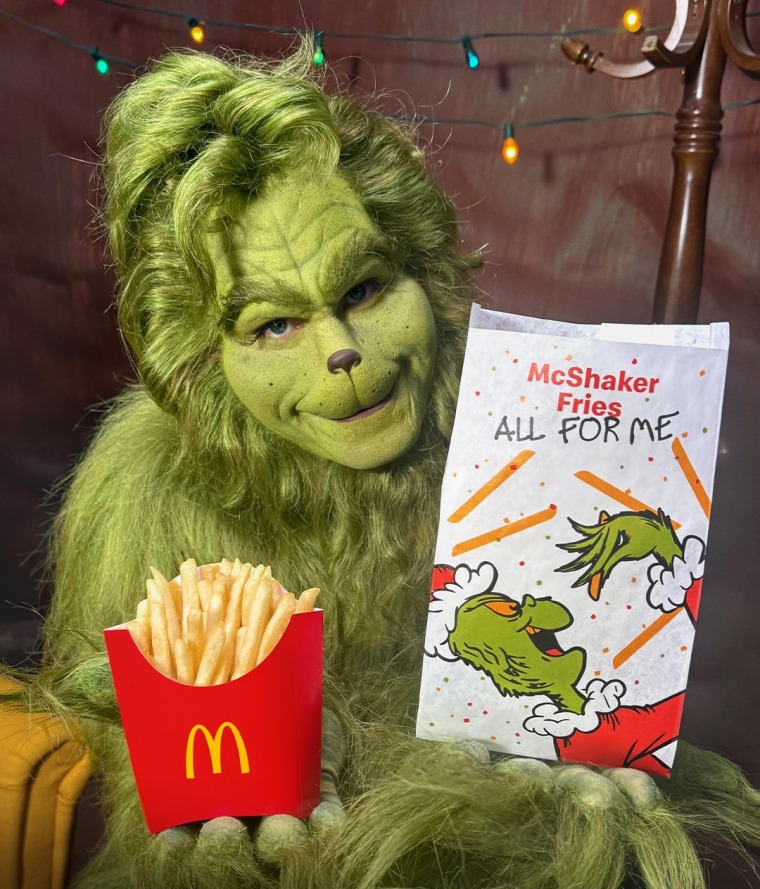 The Grinch and his McShaker Fries.