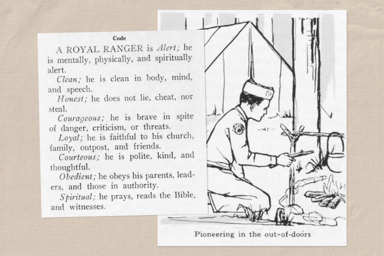 Excerpts from a Royal Rangers handbook detail their "code."