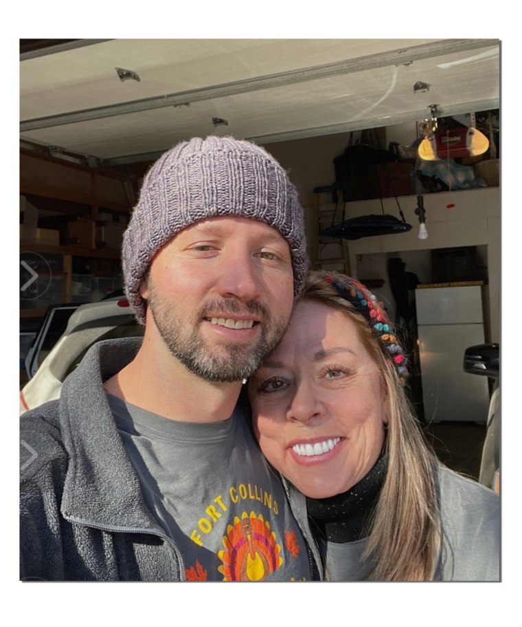 Brandon as an adult and his mother.