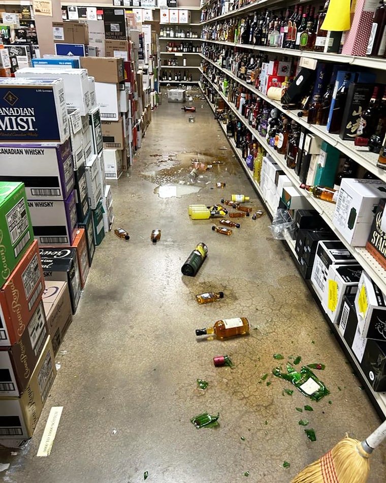 The store Saturday following the incident.