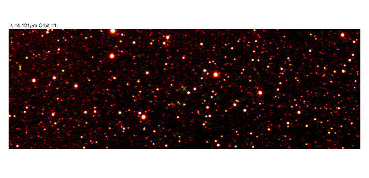 A gif showing a moving interstellar comet