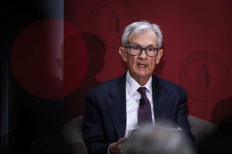 Image: Federal Reserve Chair Jerome Powell Speaks At Stanford University