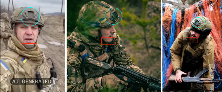 The image on the left, which was generated using Sora 2, has inconsistencies in the soldiers helmet and chin strap when compared to photos of Ukrainian soldiers posted to the Facebook page of the General Staff of the Armed Forces of Ukraine on Dec. 3 and 7. Though the helmet closely resembles helmets used by Ukrainian soldiers, we see the lack of a camouflage covering and the smooth screws are a giveaway.