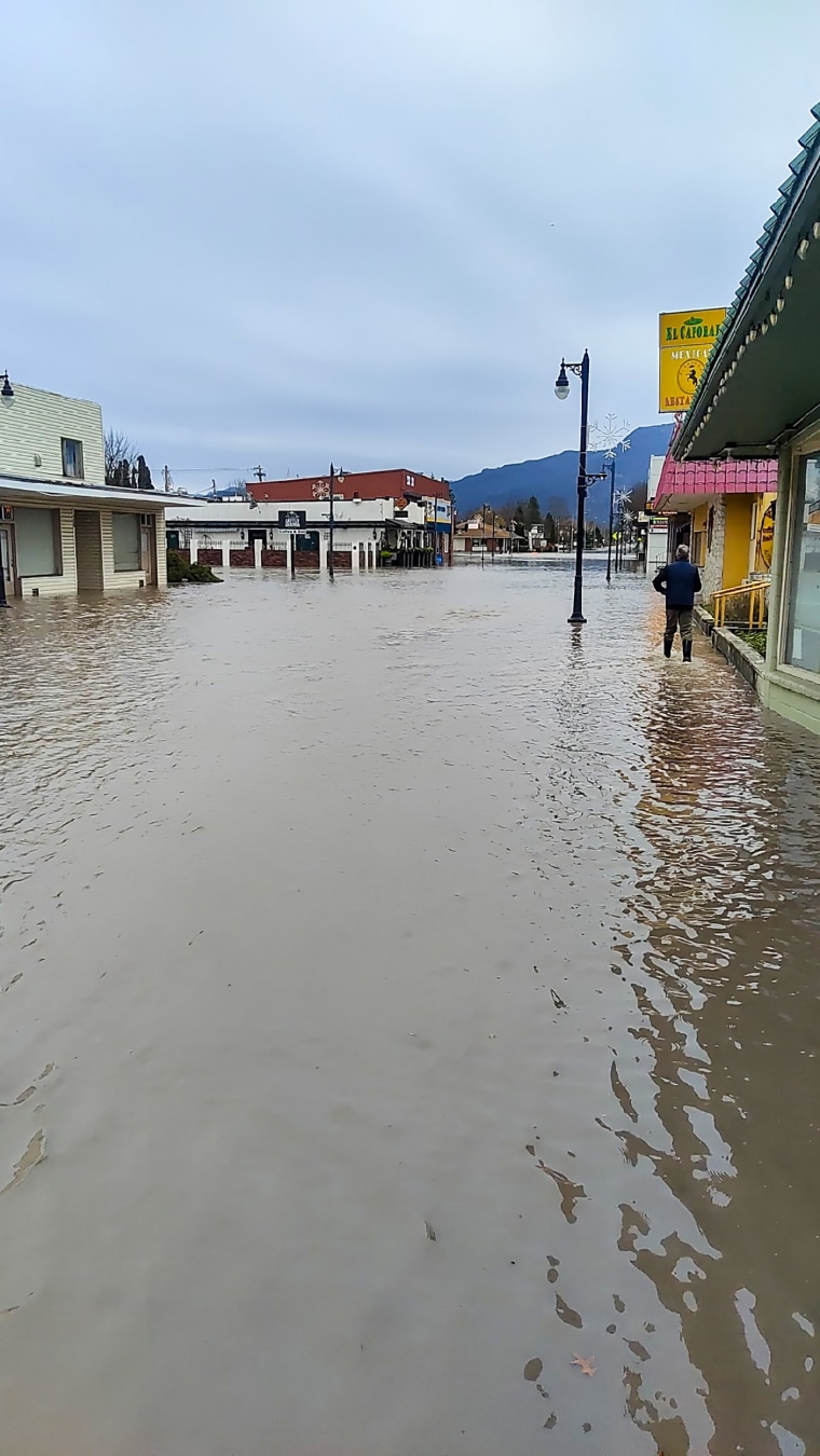 Image: Downtown Everson flooded.