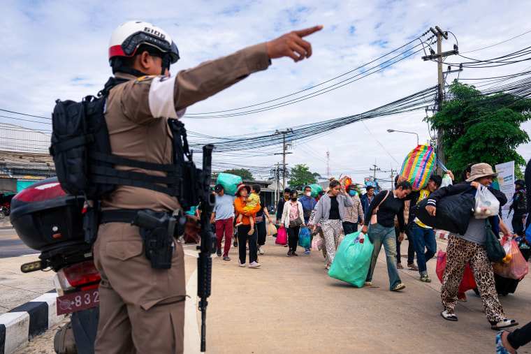 Thousands of Cambodian nationals are continuously crossing