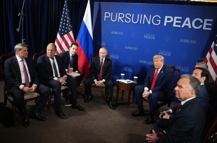 U.S. President Trump And Russian President Putin Meet On War In Ukraine At U.S. Air Base In Alaska