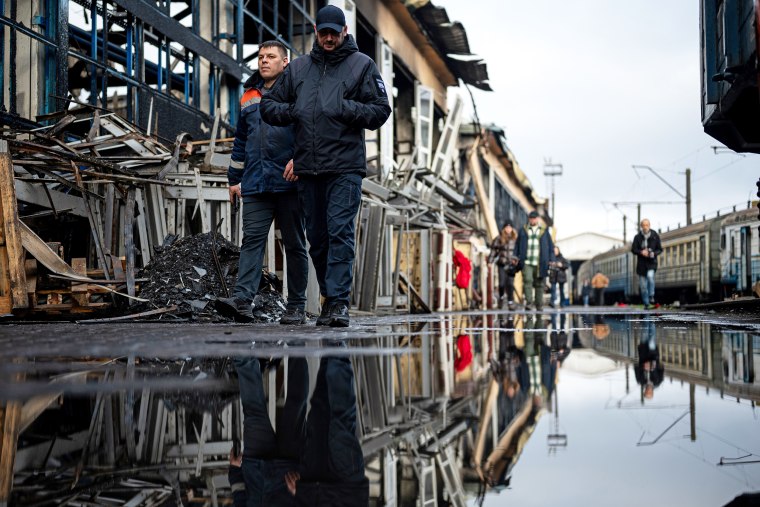 Railway station in Fastiv destroyed by Russian shelling