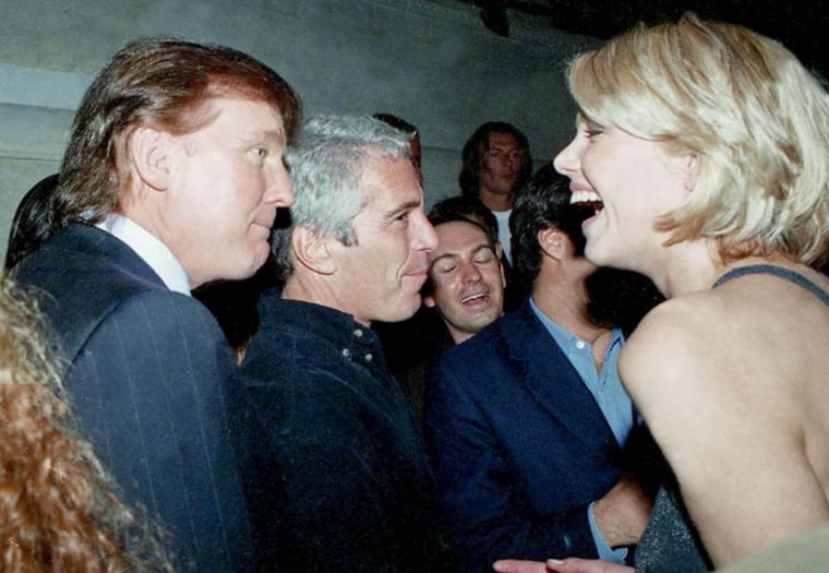 Trump and Jeffrey Epstein in a photo released by the House Oversight Committee. 
