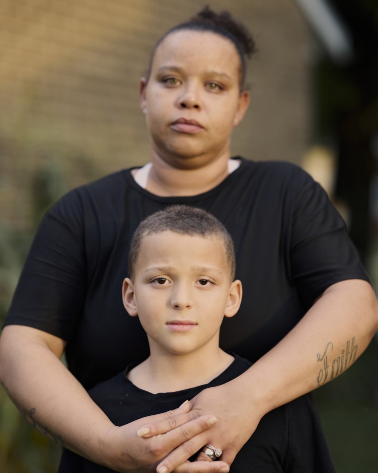 Kelsey Love at home with her son Xayden