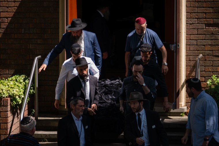 Funeral Of Boris and Sofia Gurman Who Were Killed In Bondi Shootings
