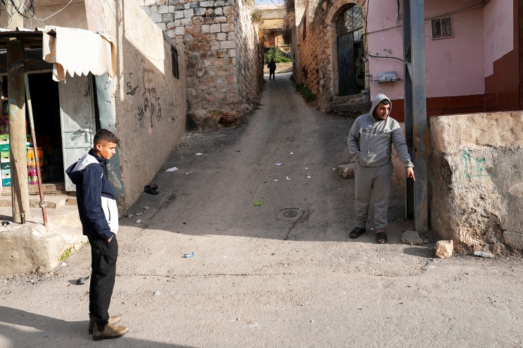 Aftermath of the death of Palestinian Rayyan Abu Mualla during a raid, in Qabatiya