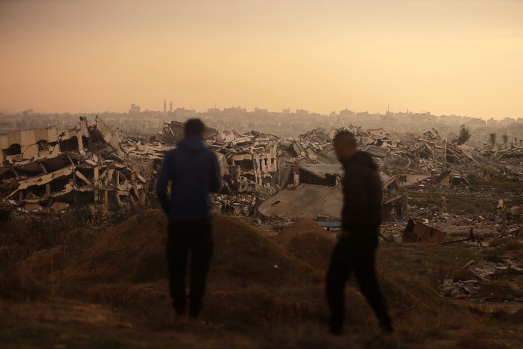 Displaced Palestinians Shelter Amid Destruction In Central Gaza