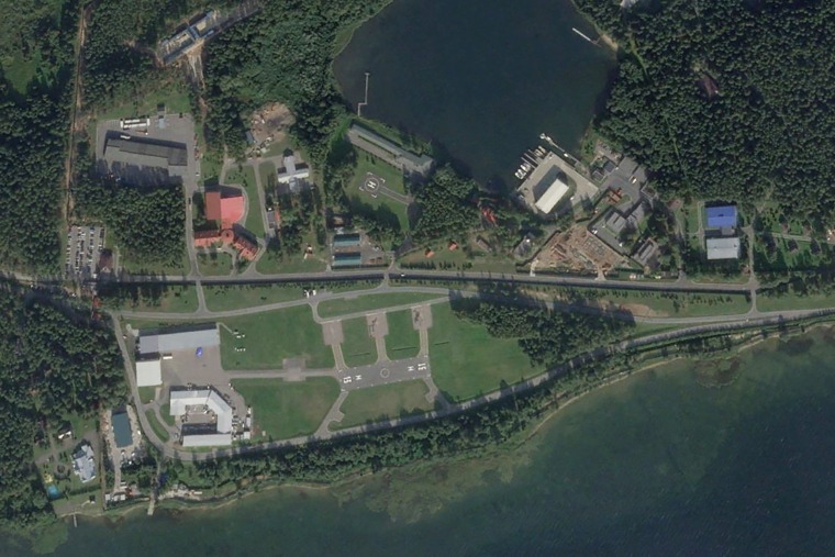 A view of Vladimir Putin's residential complex in Roshchino, Novgorod Region
