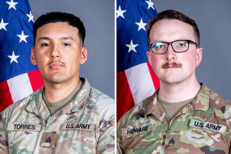 A split composite image of Edgar Brian Torres-Tovar, left, and William Howard