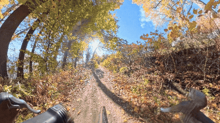 A short cycling video taken on the Insta360 X5.