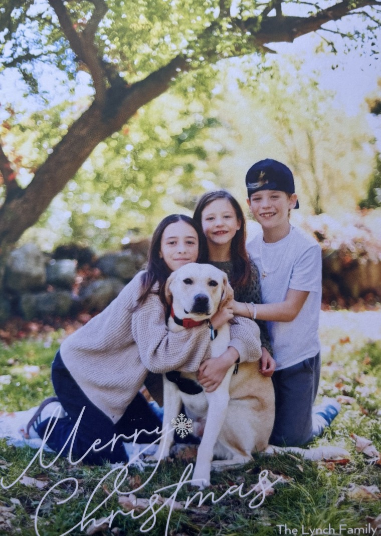 Lynch family holiday card in its final version.
