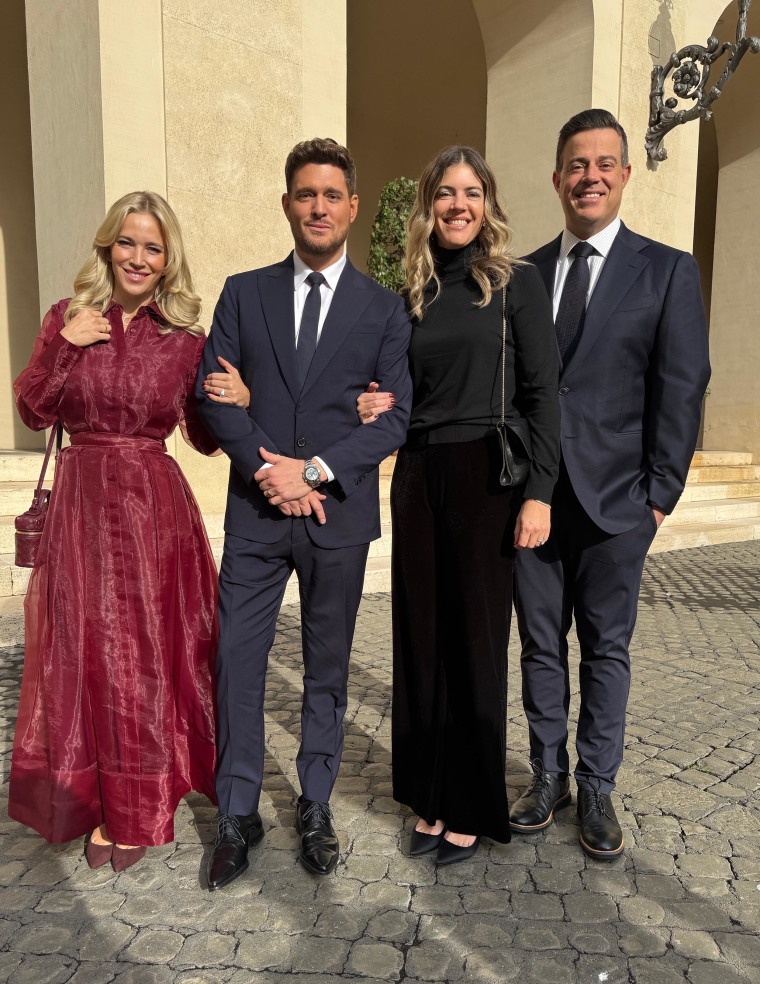 Carson and Siri Daly traveled to Rome with Michael Bublé and his wife, Luisana.