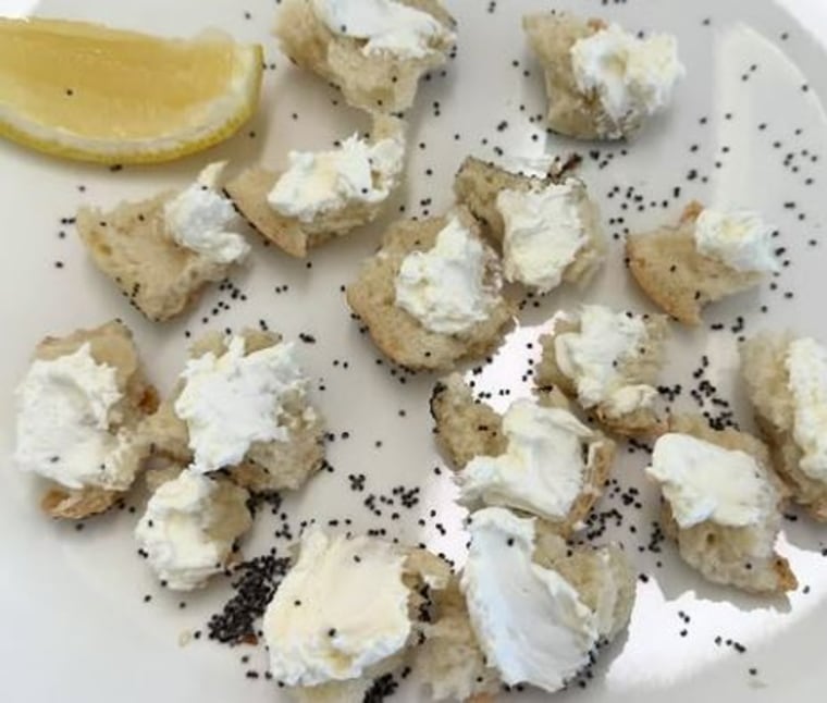 Martha Stewart's "sweet little pieces" of bagel.