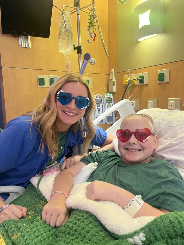 Henry Hinson and Maddy Rodriguez, Henry’s certified child life specialist.