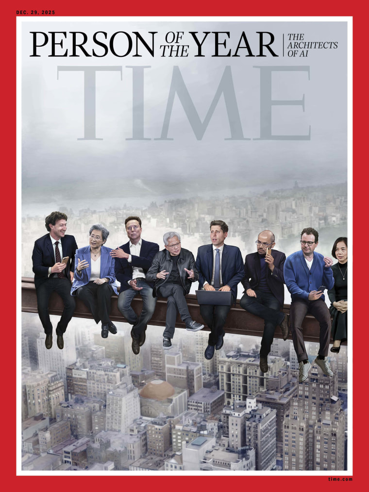 Time's first cover pays homage to the “Lunch atop a Skyscraper” image.
