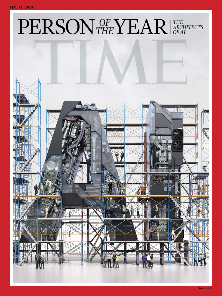 A second cover depicts the letters “AI” under construction.
