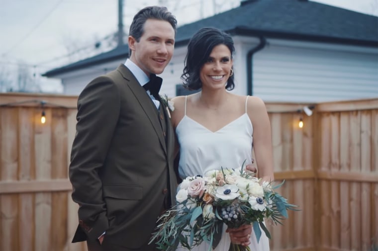 A screenshot from the wedding video of Spencer Tepe and his wife Monique Tepe, who were found dead from gunshot wounds in their Columbus, Ohio home on Dec 30th.