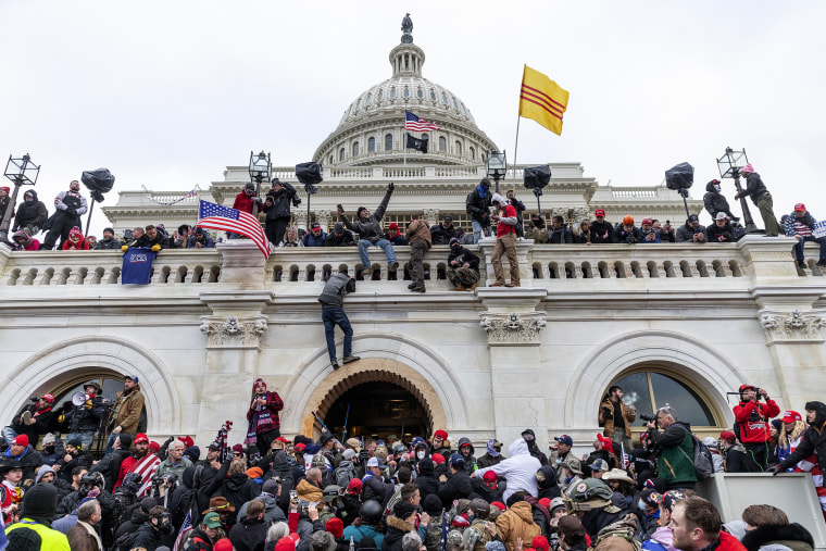 Protesters seen all over Capitol building where pro-Trump