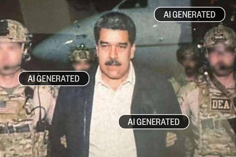 An AI generated image of Maduro's capture by the U.S.