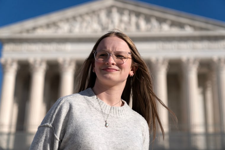Becky Pepper-Jackson outside the Supreme Court
