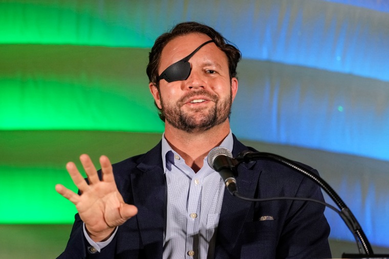 Dan Crenshaw speaks, he wears an eyepatch on one eye
