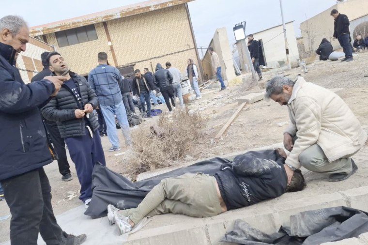 Relatives reacted to the deaths in videos captured at the Tehran Province Forensic Medicine Diagnostic and Laboratory Center.