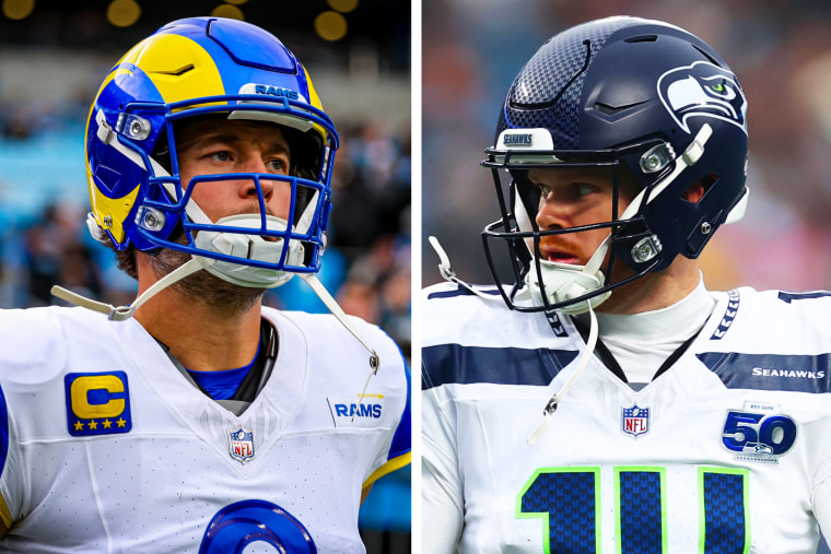 Matthew Stafford dari Los Angeles Rams dan Sam Darnold dari Seattle Seahawks